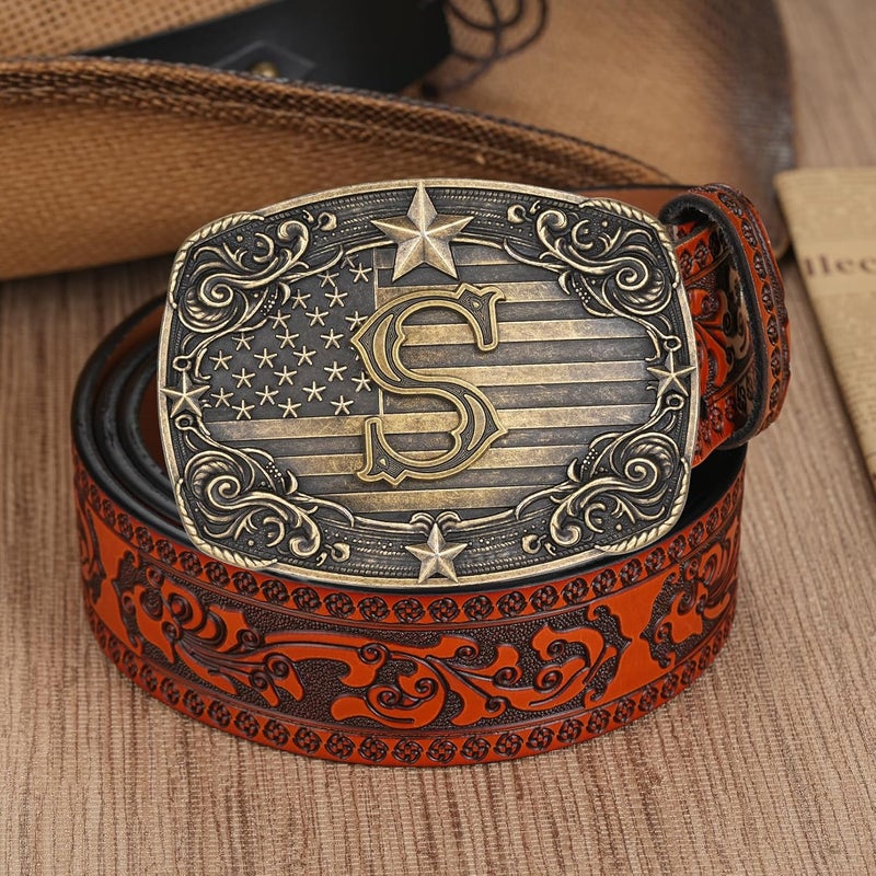 Flipslo Store Western Belt Buckle for Men Women Initial Letter A to Z Cowboy Belt Buckle Texas Buckle hebillas vaqueras para hombre - Image 4